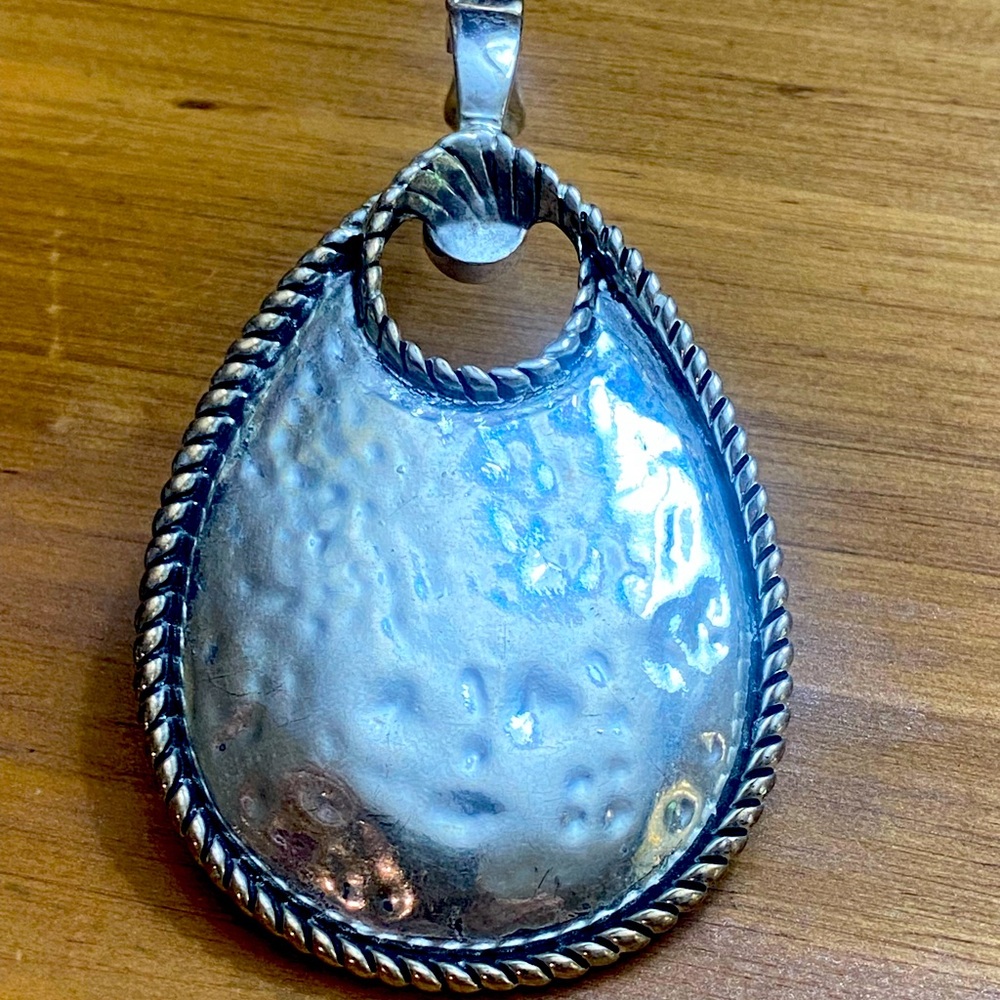 Western Gal Silvertone Pendent
